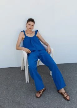 Pantalon Coton Taille élastique -New Trendy Shop 57050101 52 D2