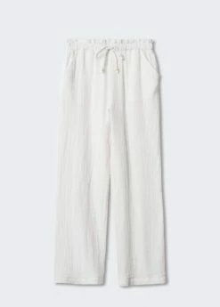 Pantalon Texturé Nœud -New Trendy Shop 57050104 01 B