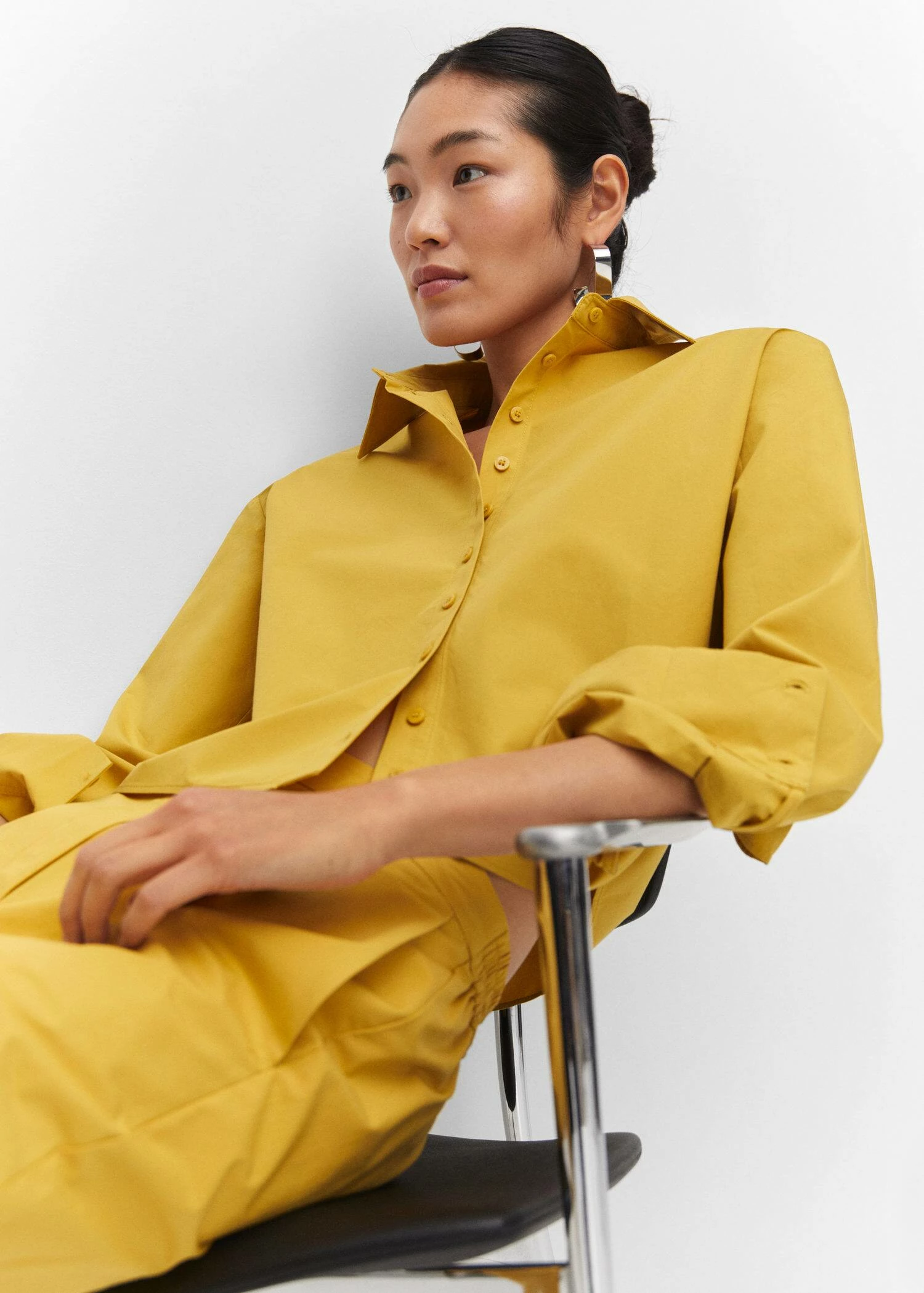 Chemise Crop 100 % Coton 5 Chemise Crop 100 % Coton – Image 5