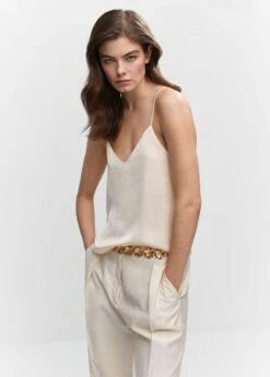 Top Satiné Bretelles