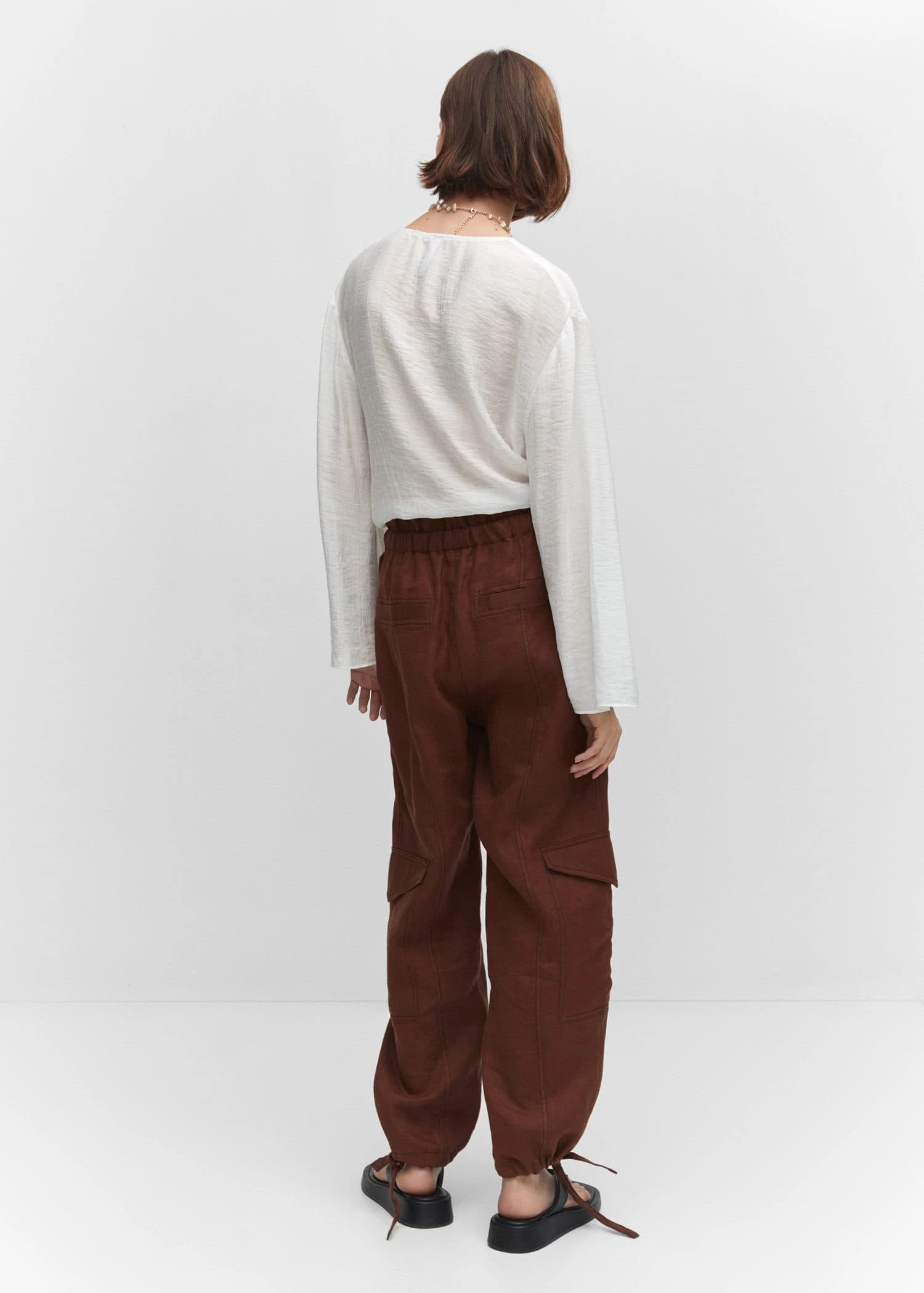 Blouse Manches Cloche Nœud 3 Blouse Manches Cloche Nœud – Image 3