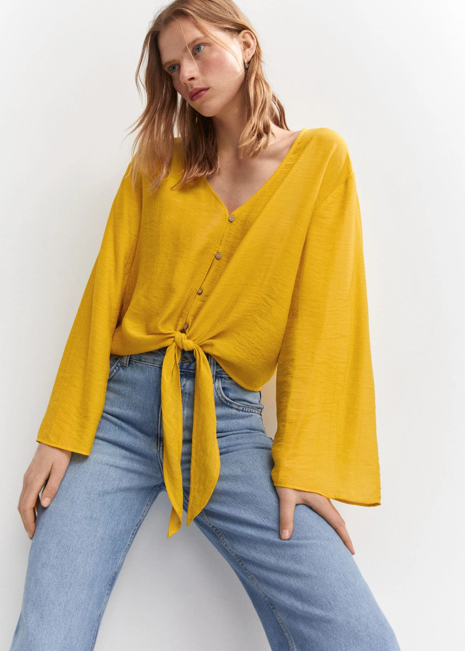 Blouse Manches Cloche Nœud 12 Blouse Manches Cloche Nœud – Image 12