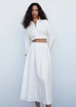 Jupe Longue Avec Détail à Pinces -New Trendy Shop 57050470 01 D1