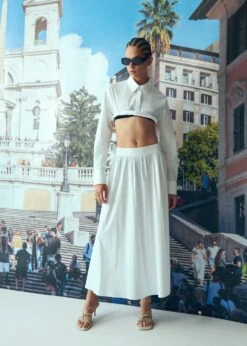 Jupe Longue Avec Détail à Pinces -New Trendy Shop 57050470 01 D6