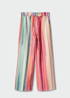 Pantalon Lin Rayures Multicolores -New Trendy Shop 57051174 85 B
