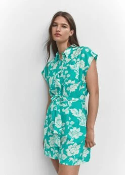 Combinaison En Imprimé Fleuri Nœud -New Trendy Shop 57052882 46 D2