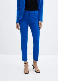 Pantalon Droit Maille Point De Rome -New Trendy Shop 57052883 52