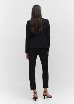 Pantalon Droit Maille Point De Rome -New Trendy Shop 57052883 99 R