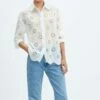 Chemise Détails Ajourés Broderies