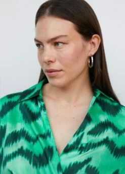 Robe Chemise Satinée Imprimée 15 Robe Chemise Satinée Imprimée -New Trendy Shop 57053820 43 D4