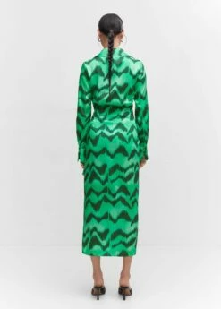 Robe Chemise Satinée Imprimée 12 Robe Chemise Satinée Imprimée -New Trendy Shop 57053820 43 R