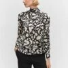 Blouse Col Montant Nœud