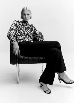 Blouse Col Montant Nœud -New Trendy Shop 57054408 99 D2