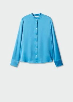 Chemise Satinée Col Rond -New Trendy Shop 57054410 46 B