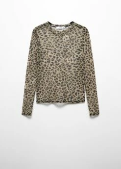 T-shirt Semi-transparent Imprimé Animal -New Trendy Shop 57054411 30 B