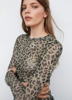 T-shirt Semi-transparent Imprimé Animal -New Trendy Shop 57054411 30 D1