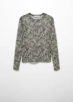 T-shirt Semi-transparent Imprimé Animal -New Trendy Shop 57054411 99 B