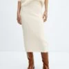 Jupe Midi Côtelée