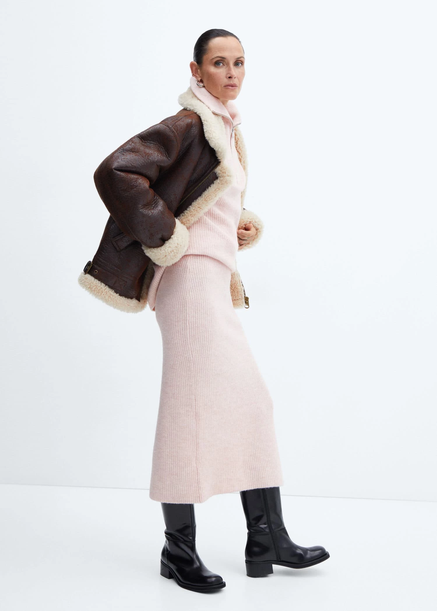 Jupe Fendue Maille 2 Jupe Fendue Maille – Image 2