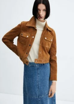 Veste Cuir Col Fausse Fourrure -New Trendy Shop 57057752 09 D2