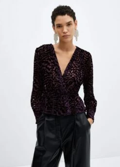 Blouse Semi-transparente Velours