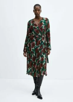 Robe Cache-cœur Plissée -New Trendy Shop 57058278 43 D3