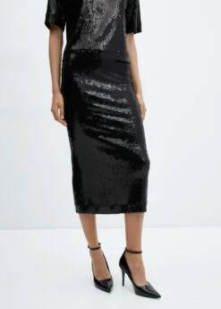 Jupe Midi Sequins