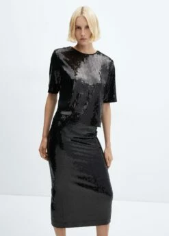 Jupe Midi Sequins -New Trendy Shop 57059101 99 D1