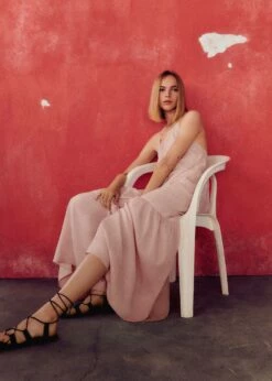 Robe Maxi Détails Dentelle -New Trendy Shop 57062002 81 D7