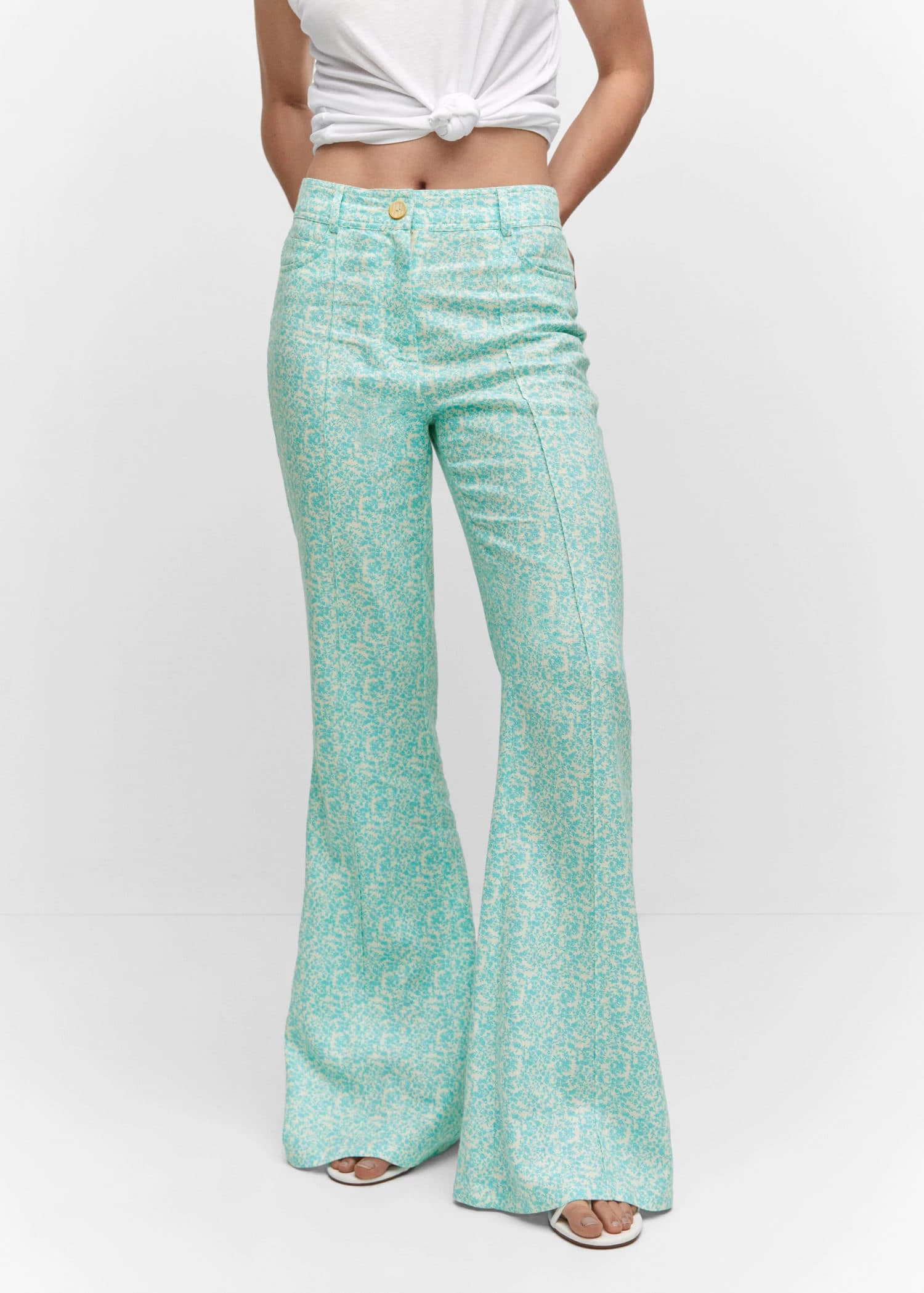 Pantalon Lin Fleurs 1 Pantalon Lin Fleurs