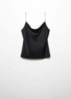 Top Satin Col Bénitier -New Trendy Shop 57062884 99 B