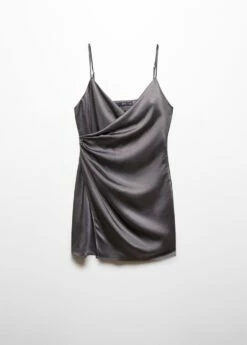 Robe Courte Drapée Cache-cœur -New Trendy Shop 57063805 93 B