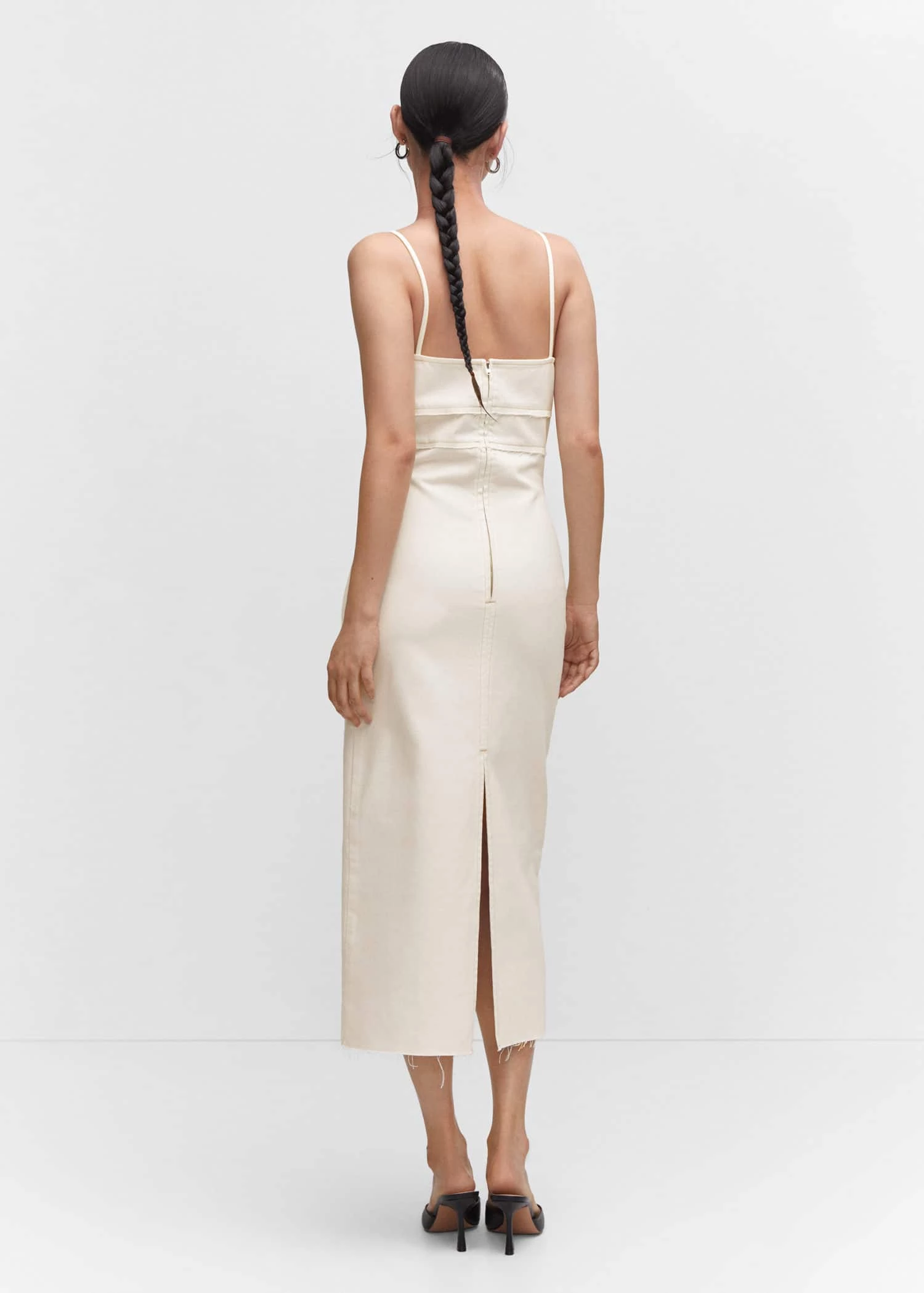 Robe En Jean Détail Coutures 3 Robe En Jean Détail Coutures – Image 3