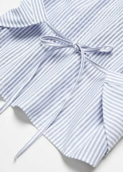 Blouse Coton Cache-cœur Rayures -New Trendy Shop 57065806 52 D8