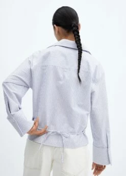 Blouse Coton Cache-cœur Rayures -New Trendy Shop 57065806 52 R