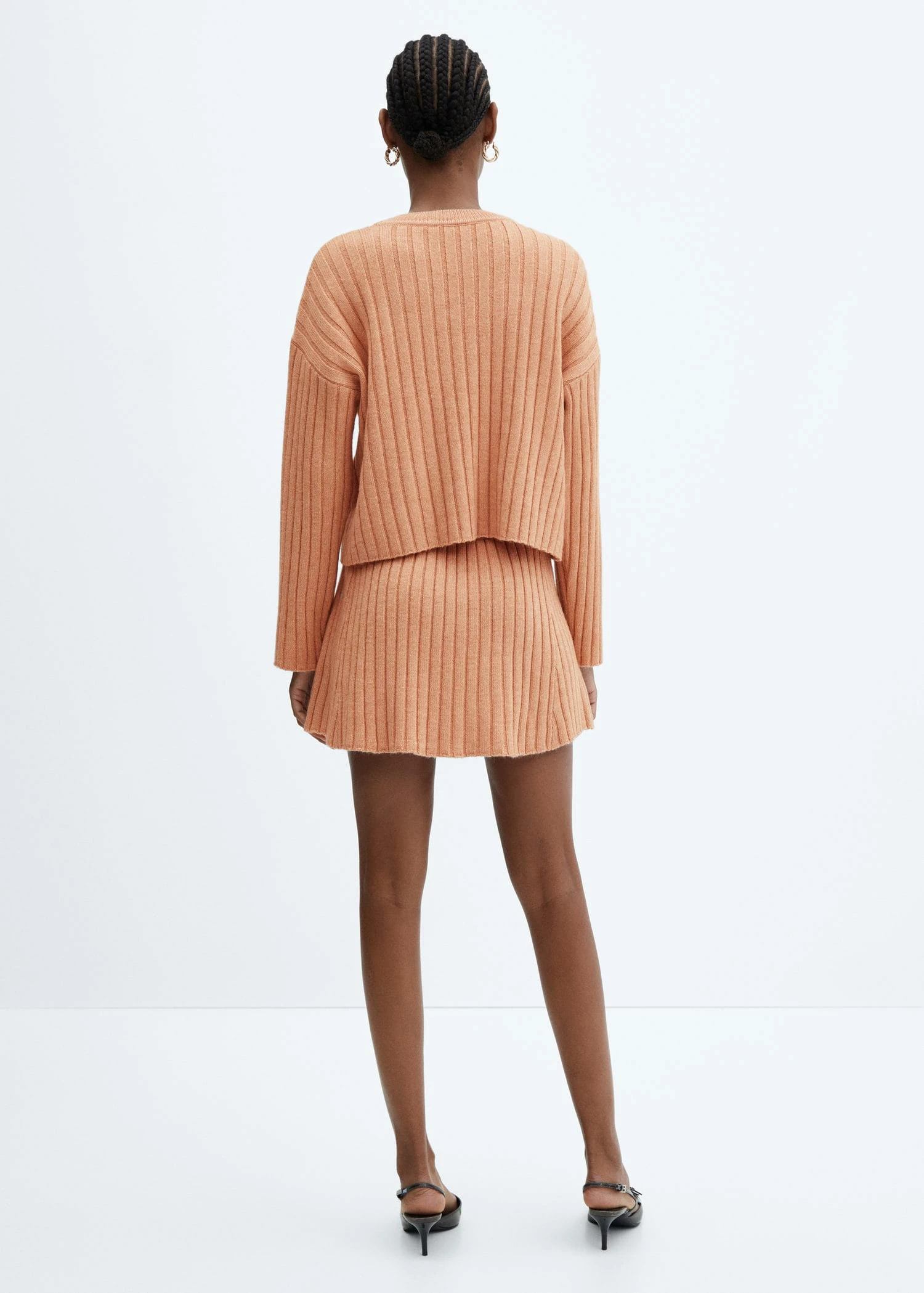 Jupe évasée Maille Côtelée 3 Jupe évasée Maille Côtelée – Image 3