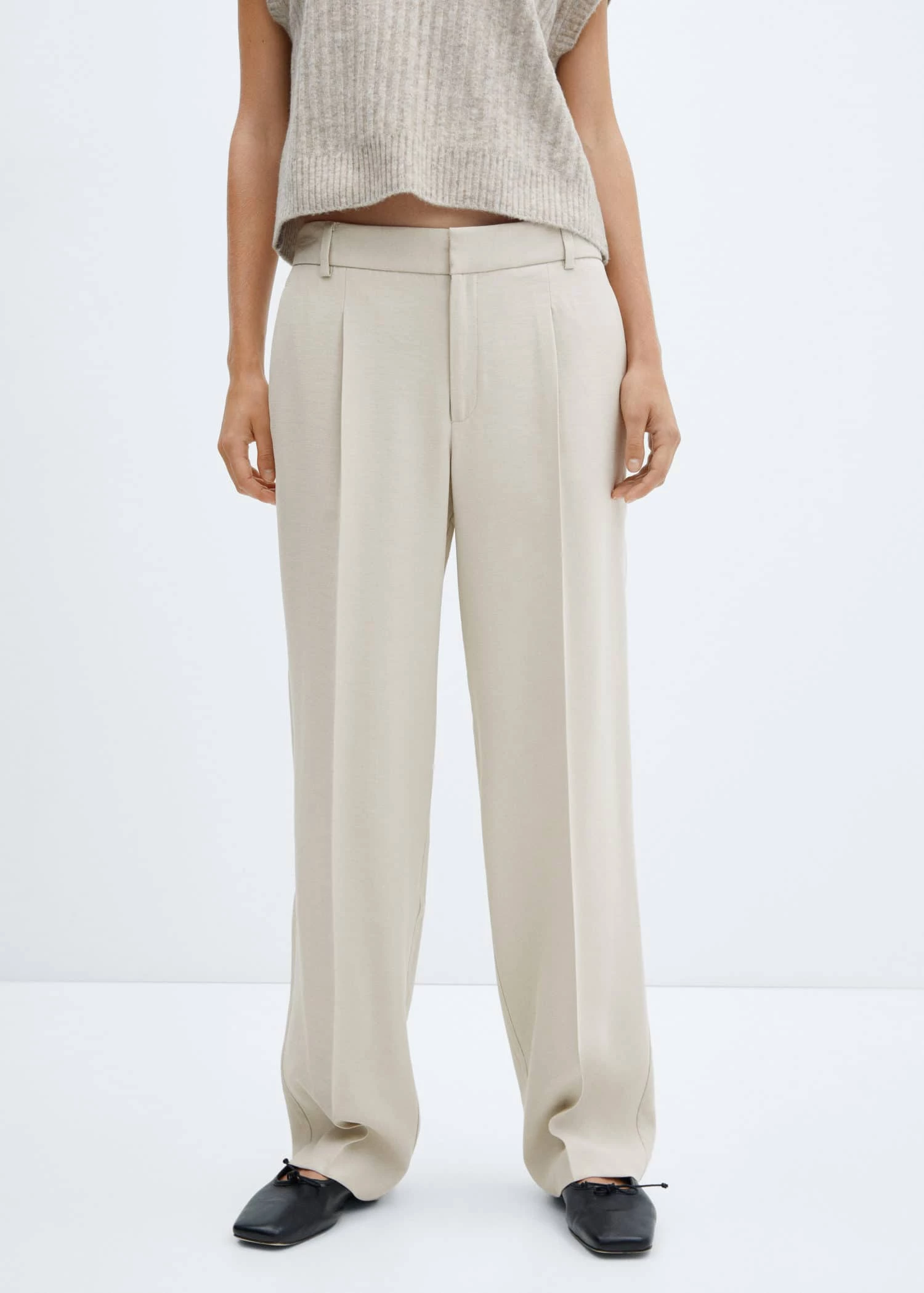 Pantalon Droit Pinces 1 Pantalon Droit Pinces