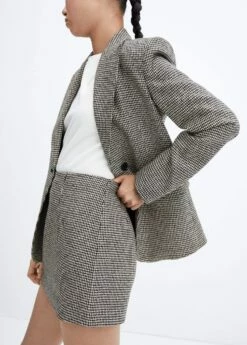 Minijupe Droite Pied-de-poule -New Trendy Shop 57065979 99 D6