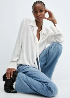 Chemisier à Ruban Dans Le Cou -New Trendy Shop 57065982 01 D2