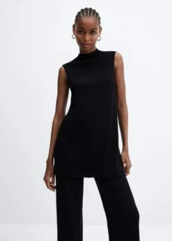 Pantalon Wideleg Maille Fine -New Trendy Shop 57066307 99 D1