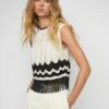 Top Maille Détail Franges