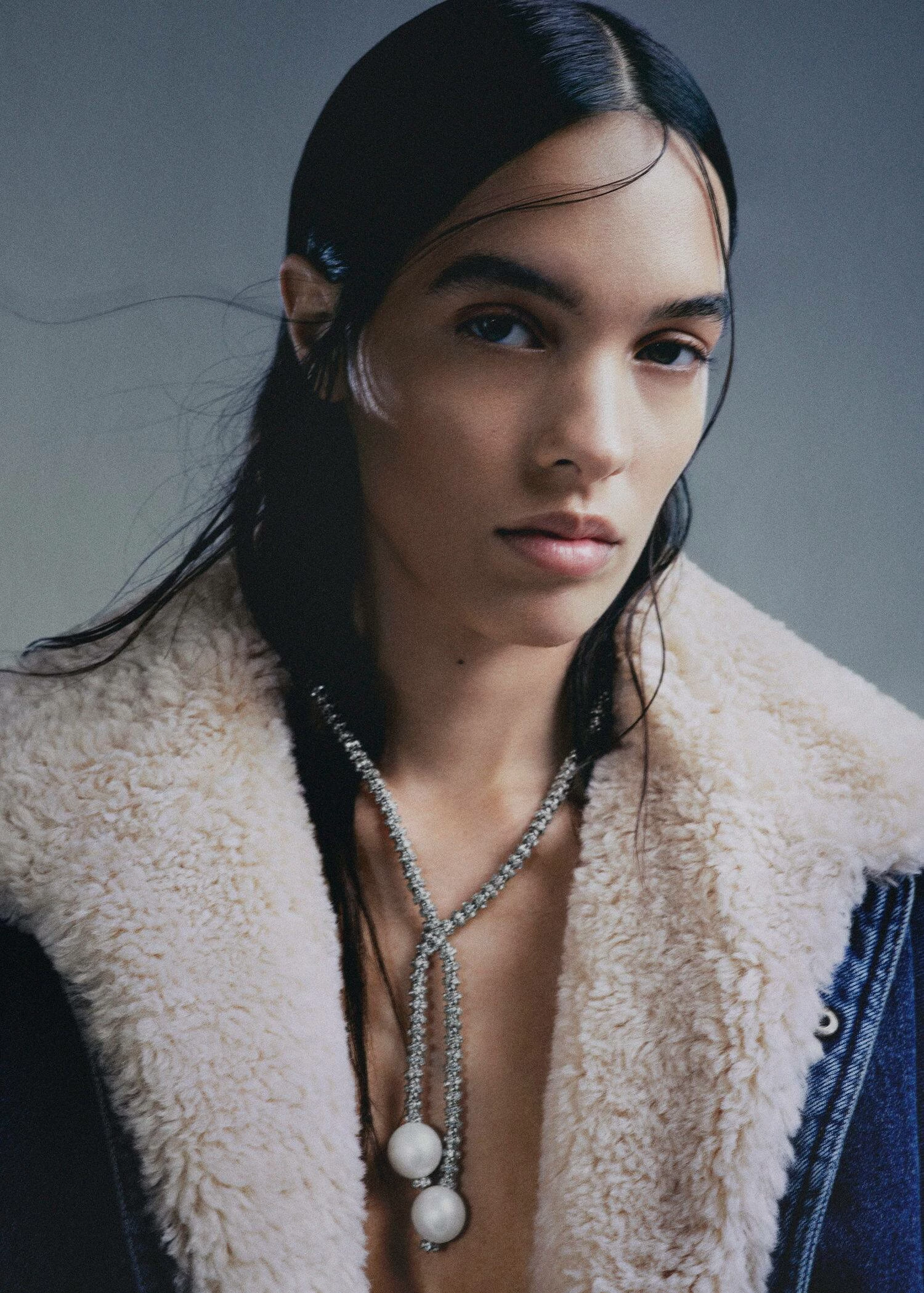 Veste Bomber En Jean Imitation Mouton Retourné 7 Veste Bomber En Jean Imitation Mouton Retourné – Image 7