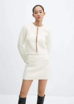 Jupe Tweed Liserés Contrastants