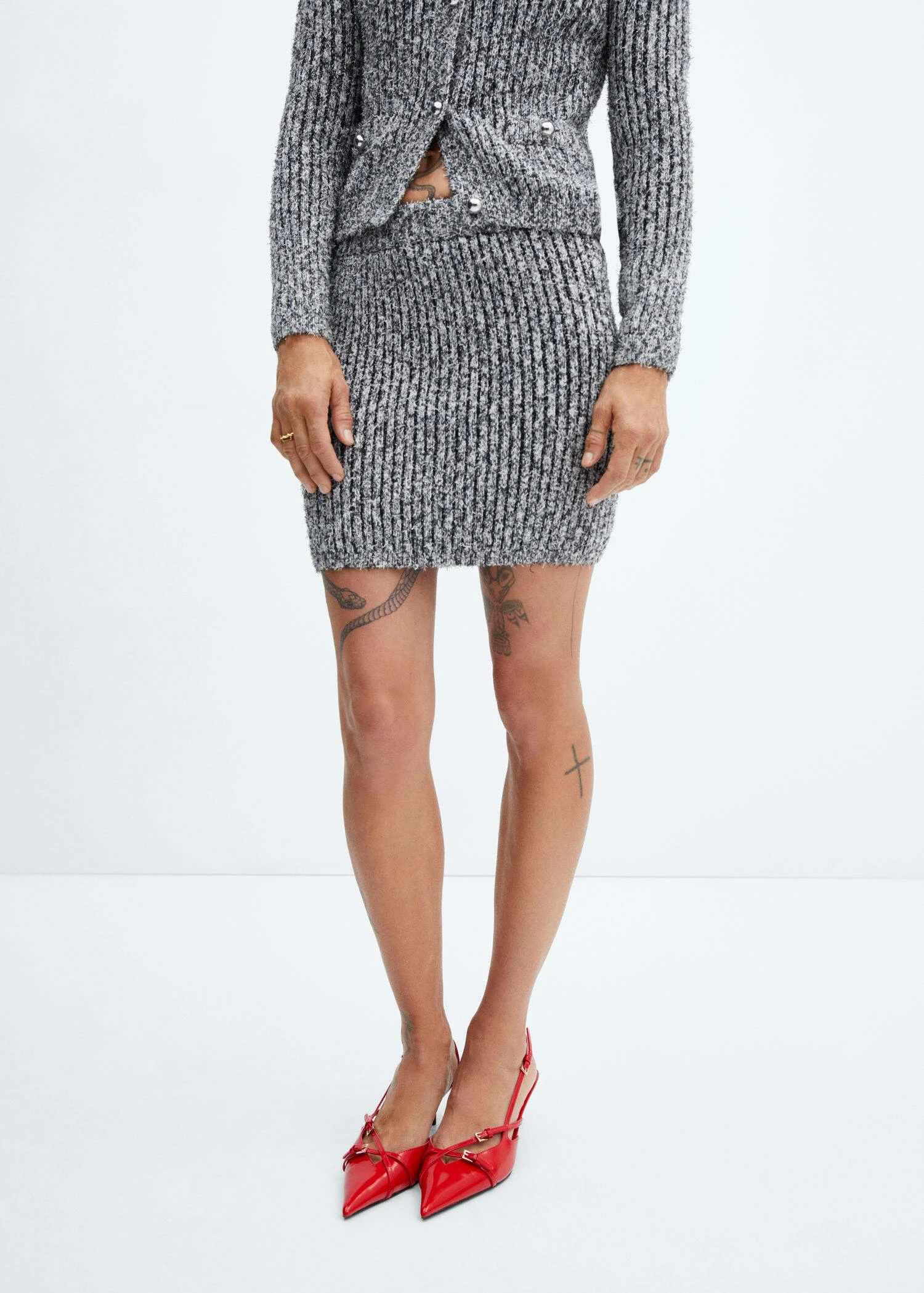 Jupe Maille Côtelée Texture 5 Jupe Maille Côtelée Texture – Image 5