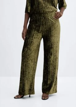 Pantalon Plissé Velours -New Trendy Shop 57069100 43 D5