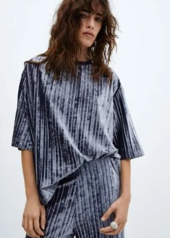 Pantalon Plissé Velours -New Trendy Shop 57069100 52 D1