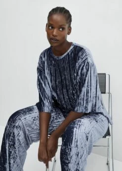 Pantalon Plissé Velours -New Trendy Shop 57069100 52 D4