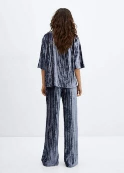 Pantalon Plissé Velours -New Trendy Shop 57069100 52 R