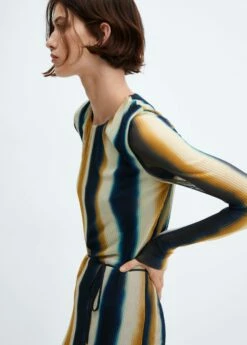 Robe Maille Filet Tie And Dye -New Trendy Shop 57069117 20 D2