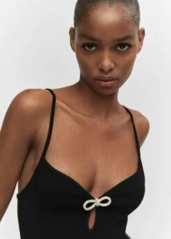 Robe Maille Détail Strass -New Trendy Shop 57072516 99 D1